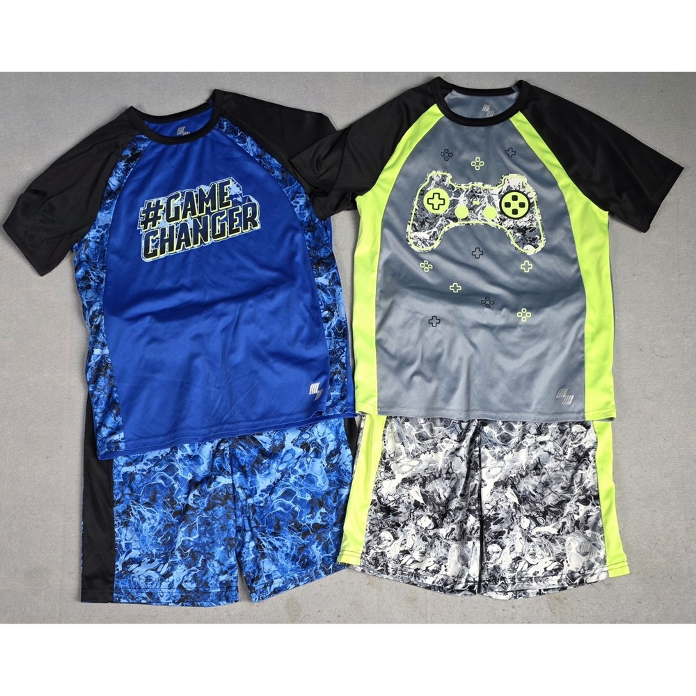 Lot of 2 Children's Place Boys Size LARGE Sport Matching Short Sets Performance